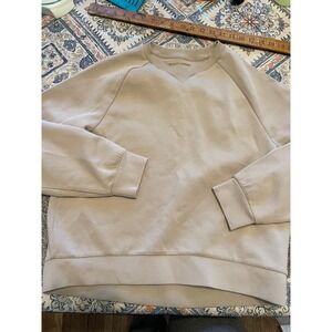 Giordano Quality Apparel Womens Tan Beige Raglan Sleeve Crewneck Sweatshirt M